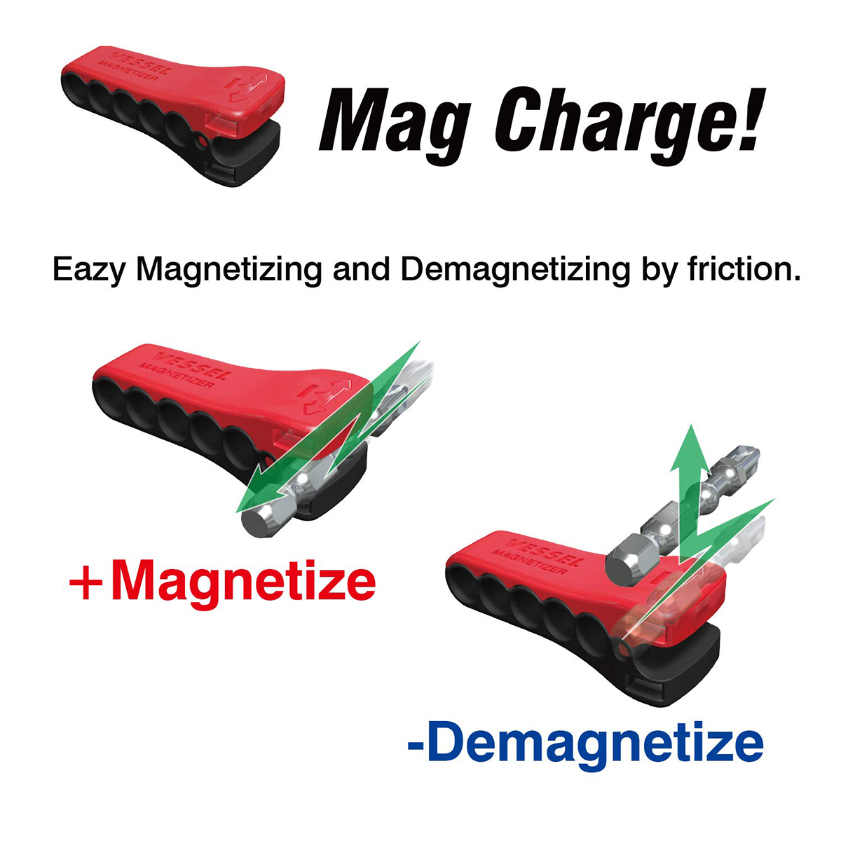 Easy Magnetizing and Demagnetizing by friction
